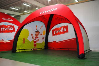 Pneumatisches Zelt 4x4m für Rivella