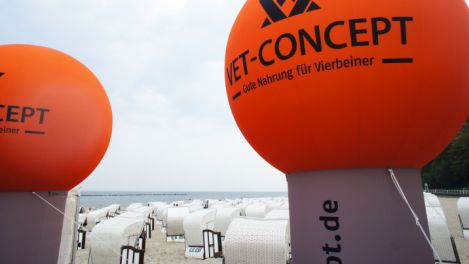 Standballon für VET-Concept im Einsatz auf Rügen