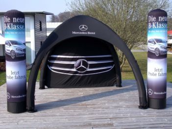 Pneumatisches Zelt für Mercedez-Benz