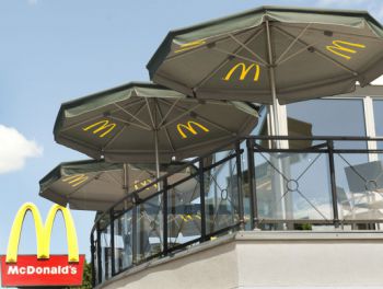 Werbeschirme Rund für McDonalds