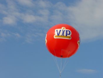 Werbeballon im Einsatz