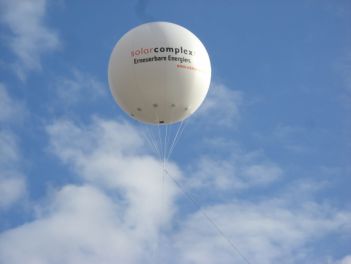 Werbeballon im Einsatz