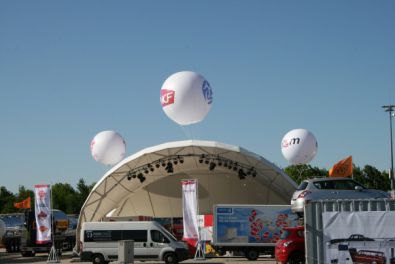 Werbeballone im Einsatz