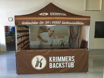 Faltzelt Profi 3x3 Meter Bäckerei Krimmers