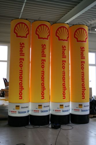 4 Mega-Leuchtsäulen für den Shell Eco-Marathon produziert